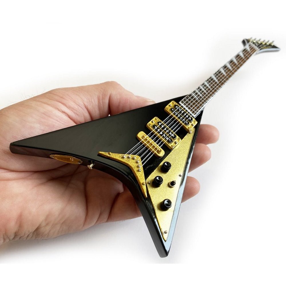 OZZY OSBOURNE オジーオズボーン (追悼 ) - Randy's Signature Black V Miniature Guitar Replica Collectible / ミニチュア楽器 - PGS